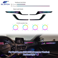 Für Ford Focus 2019-2022 Glefon Großhandel 64 Farben App-Steuerung 12V Auto-Innenraum Ambientebeleuchtungs-Set Plug-and-Play Atmosphärenlampe