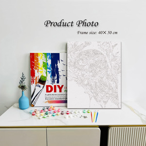 Paint by Numbers for Beginners DIY Oil Painting Kit 40x50cm <b>Frameless</b> With Paints Brushes for Kids Adults No Skill Needed - Product Image 2