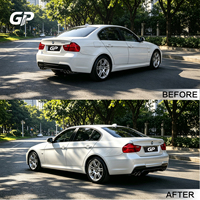 Pare-chocs arrière style M-Tech en PP pour BMW E90 (2005-2011) avec double sortie, diffuseur et emplacements pour capteurs PDC – Style sportif, pièce de rechange