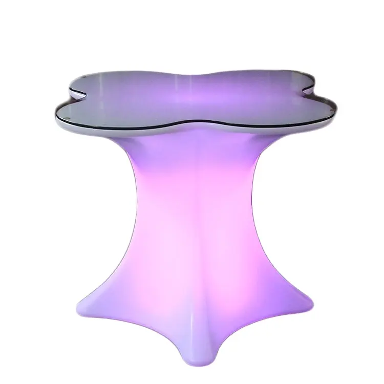 Наружные светящиеся пластиковые светодиодные стулья и столы, светодиодная барная мебель