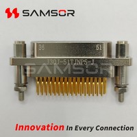 Connecteur vertical micro-miniature rectangulaire à traversée de trou OEM/ODM 2 rangées J30J-51TJN-J pour carte PCB