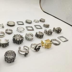 Anillo de Pareja Unisex de Piedra Natural y Aleación Retro de <span class=keywords><strong>la</strong></span> Marca Crow's Cross Tide con Baño de Plata Antigua - Product Image 4