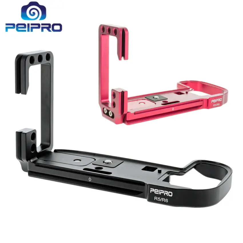 PEIPRO R5/R6 Alloy aluminum Metal L-Shapped Quick release Plate L-bracket hand grip for Canon EOS R5 R6 cameras