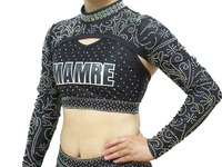 Meilleures ventes personnalisé adulte prix usine concours de joie uniformes de pom-pom girl Costumes de danse de joie personnalisés avec strass