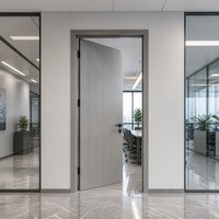 Porte en composite bois-plastique sur mesure, multi-chambres creuses, étanche, anti-termites, finition mate, assemblage par emboîtement, ODM OEM