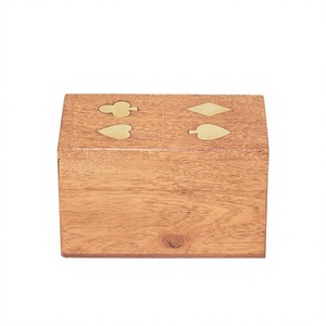 Caja Decorativa Personalizada para Almacenamiento de Cartas de Juego, Caja de Madera de Acacia Ecológica, Ideas de Regalo, Juego de Interior - Product Image 1