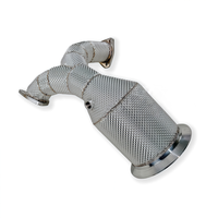 Tubo de Escape de Alto Flujo de Acero Inoxidable Aislado para Audi S4 S5 B9 2017-2020, Modificación de Rendimiento para Carreras