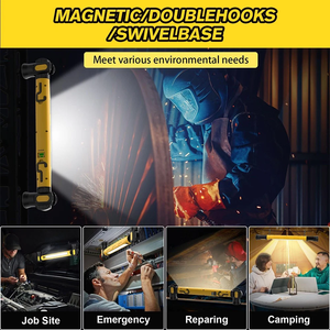 Lámpara de Trabajo Magnética LED Recargable, Lámpara de Trabajo para Debajo del Capó con Ganchos y Base Magnética Giratoria para Reparación de Automóviles y Emergencias - Product Image 5