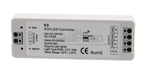 DC12V V3ตัวควบคุมหรี่ไฟ24V RGB CCT 3CH 2.4G RF แผงควบคุมระยะไกล288W โหลดสูงสุด - Product Image 3