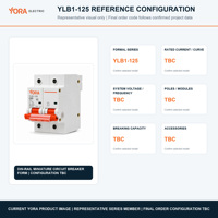 YORA Minyatür Devre Kesici MCB 100 Amper 125 Amper 10kA Tip D Motor Koruma 3 Kutuplu 4 Kutuplu DIN Raylı 400V AC Dağıtım
