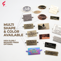 Étiquettes métalliques de luxe personnalisables Lihui, écologiques, sans plomb ni nickel, découpées avec logo en lettres, pour sacs à main et vêtements