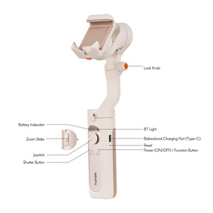 Stabilisateur de poche pour smartphone Chic <span class=keywords><strong>Hohem</strong></span> X2 à 3 axes, cardan à main, suivi en un clic avec télécommande pour Android IOS - Product Image 4