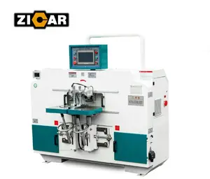 ZICAR yüksek kaliteli çok fonksiyonlu çift uçlu CNC tenon ve oluk makinesi 0-45 derece eğilebilir masa satış