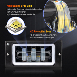 Fari Fendinebbia/di Profondità a LED in Alluminio RCJ 50W 12V/24V 6000K IP68 Impermeabili con Chip Flip e Angel Eyes, Montaggio Universale 5000 Lumen - Product Image 2