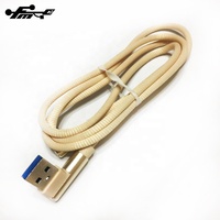 Kabel Pengisi Daya Usb Mikro Tipe C, Kabel Pengisian Daya Nilon Tipe C Grosir 90 Derajat untuk Ponsel Android
