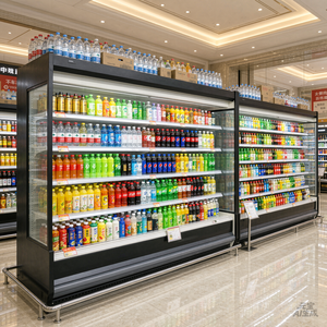 Ventilateur refroidisseur à rideau d'<span class=keywords><strong>air</strong></span> noir de 2 m, type split, pour vitrine réfrigérée multi-étagères, supermarché/boulangerie/marché, personnalisable, à encastrer - Product Image 2