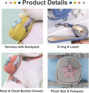 Mochila Transportadora Pequeña para Perros, Gatos y Cachorros, Tipo Bolsa de Mano con Correa y Arnés para Viajes, Senderismo y Paseos al Aire Libre - Product Image 6