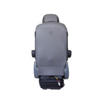 Siège conducteur inclinable simple en cuir PU noir, chaise de conversion de luxe pour camping-cars, fourgonnettes et monospaces