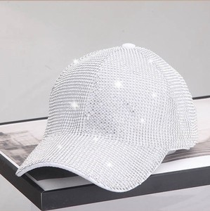 Cappellino da baseball con strass neri e bianchi, modello hip hop, da donna, ultimo modello di moda. - Product Image 2