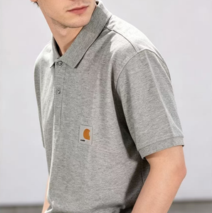 <span class=keywords><strong>Polo</strong></span> pour homme en coton tricoté 100% de haute qualité, à manches courtes, couleur unie, avec logo personnalisé brodé Hartt. - Product Image 1