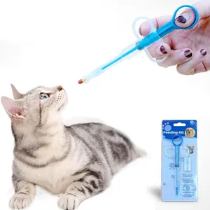 Pet Push-Pillensp ender Pet Feeding Tool Kit Spritze mit weicher Spitze für Hund und Katze