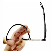 Lunettes de lecture pliables miniatures modernes à monture métallique rotative à 360 degrés, très tendance, pour usage quotidien
