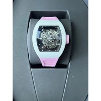 Luxuriöse Unisex-Taucheruhr mit Automatischem Mechanischem Uhrwerk, Saphirglas, Weißem Keramikgehäuse, Gummiarmband 22mm, Chronograph