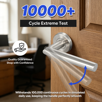 Ensemble de serrures à levier en L en acier inoxydable SS304, avec écusson profil européen, pour portes en bois de projet