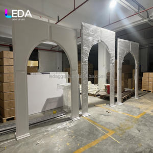 LEDA Custom Classic Modern Simple White Acrylic <b>Arch</b> Backdrop Entrance <b>Gate</b> for Wedding Events Stage Decor - Product Image 3