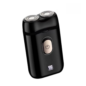 Afeitadora Eléctrica Recargable de Doble Cabezal para Hombre, Pantalla LED, Afeitadora Suave para la Piel, Carga USB, Color Negro - Product Image 1