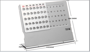 Campione Gratuito Calendario Perpetuo da Tavolo in Alluminio Stampato 2026 per Scopi Promozionali - Product Image 6