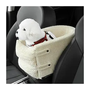 Portable Washable Pet Dog Cat Car Console Armrest Booster Seat Small Dogs Carrier for Travel