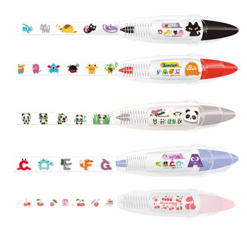 Japanische koreanische Art Kawaii Spitze dekorative Band Stift Tagebuch Zeichnung Diy Aufkleber Stift nachfüllbar billig niedlichen Korrektur band Stift