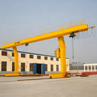 Grue portique simple à poutre profilée soudée pour extérieur avec cantilevers sur deux côtés pour entrepôt de stockage de fer