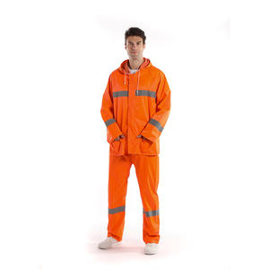 Conjunto de ropa impermeable YL que brilla en la oscuridad, 170T18S, poliéster PVC, dos piezas, reflectante, ligero, para camping, trabajo y actividades al aire libre. - Product Image 1
