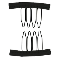 Prix abordable : Accessoires de perruque en acier inoxydable à 3 à 7 dents, incluant clip pour filet de perruque, peigne à cheveux et clip pour filet à cheveux