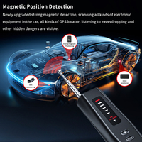 Détecteur d'insectes cachés et de caméra 5 niveaux de sensibilité Traqueur GPS de voiture Dispositif d'écoute RF sans fil Tous les scanners pour la sécurité