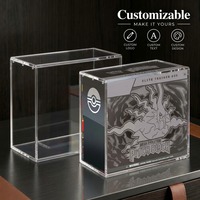 Boîtier de présentation en acrylique personnalisé 5+8mm avec couvercle magnétique N52, anti-jaunissement 8 ans, pour Mega Evolution Pitch Black Trainer Box