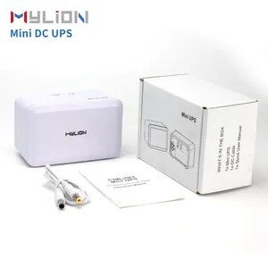 Mylion Mini DC UPS MU26W 12V 2A 5200mAh mini UPSสํารองสมาร์ทแบตเตอรี่แหล่งจ่ายไฟสําหรับเราเตอร์ WiFi กล้องวงจรปิดความปลอดภัยกล้อง