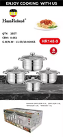 Set peralatan masak baja tahan karat harga pabrik HausRoland dan panci baja tahan karat Set peralatan masak Set peralatan masak dapur