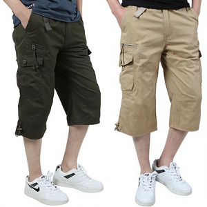 Shorts Cargo Homme en Twill de Coton Élastique, Coupe Décontractée, Multi-Poches, Longueur 3/4 (Sous le Genou) – Vente en Gros pour l'Été - Product Image 1
