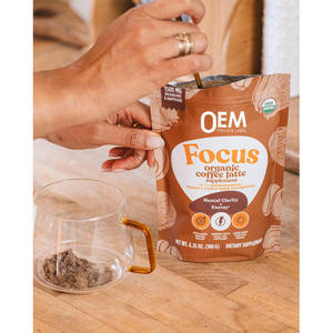 Café Latte Orgánico OEM/ODM con Mezcla Adaptógena de Hongos de 1500mg, Suplemento de Chaga, Melena de León, Rhodiola, Ashwagandha y Mucuna - Product Image 5