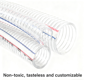 צינור שקוף 6 אינץ' רך, קל משקל, גמיש, תעשייתי, לחץ גבוה, לבאר עמוקה, לגינה, 100 מטר, <span class=keywords><strong>PVC</strong></span> מחוזק בחוטי פלדה - Product Image 4