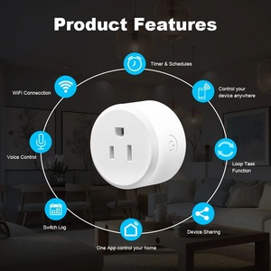 Enchufe Inteligente WiFi Matter de 16A, Estándar Estadounidense, Mini Enchufe Inteligente con Control Remoto, Función de Temporizador, Compatible con <span class=keywords><strong>Alexa</strong></span>/Google Home, Plástico ABS - Product Image 6