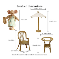 Meubles de poupée miniatures d'inspiration européenne rétro pour les configurations d'angle confortables, parfaits pour les maisons de poupées