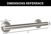Barre d'appui de douche antidérapante en acier inoxydable 304 pour personnes âgées et handicapées, lot de 1