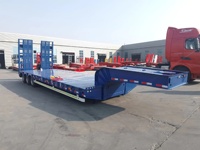 Nouvelle semi-remorque surbaissée à 3 essieux en acier Sinotruk pour excavatrice, capacité 60-80T, poutre principale Q345B de 500 mm