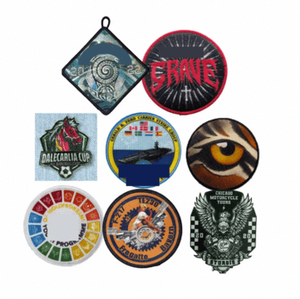 Parches bordados de impresión personalizada en Jersey de sarga para decoraciones de sombreros - Product Image 4