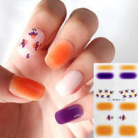 Fournitures pour ongles, motifs floraux, autocollants pour ongles, décalcomanies 3D, gel semi-durci UV, autocollants pour nail art