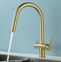 Dual Handle Stainless Steel Wire Drawing Faucet Modern Single Hole Design Ceramic Valve Core for Hot Cold Kitchen Sink Water
